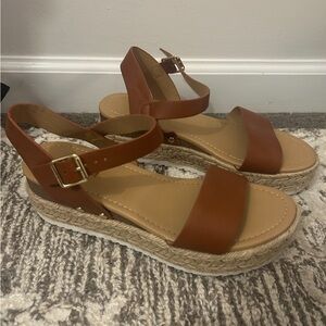 Soda Brown Espadrilles with Cushioned Footbed